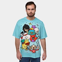 Футболка оверсайз мужская Toca LifeЖ Персонажи, цвет: 3D-принт — фото 2