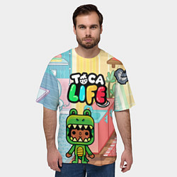 Футболка оверсайз мужская Toca Life: Crocodile, цвет: 3D-принт — фото 2