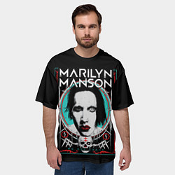 Футболка оверсайз мужская Marilyn Manson - We are chaos, цвет: 3D-принт — фото 2