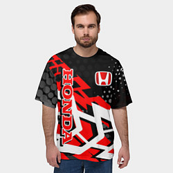 Футболка оверсайз мужская Honda Хонда, цвет: 3D-принт — фото 2