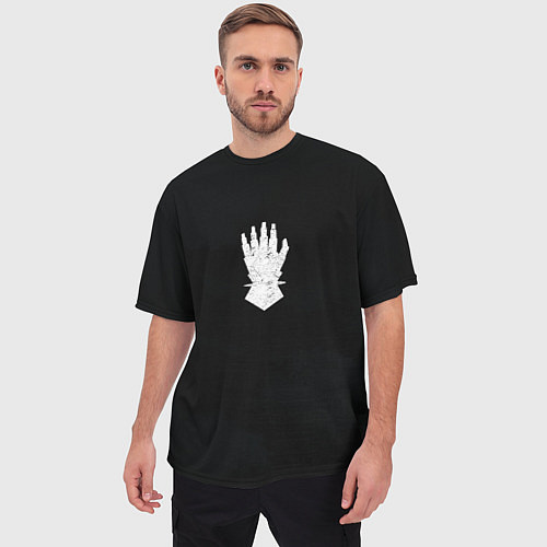 Мужская футболка оверсайз Железные руки цвета легиона / 3D-принт – фото 3