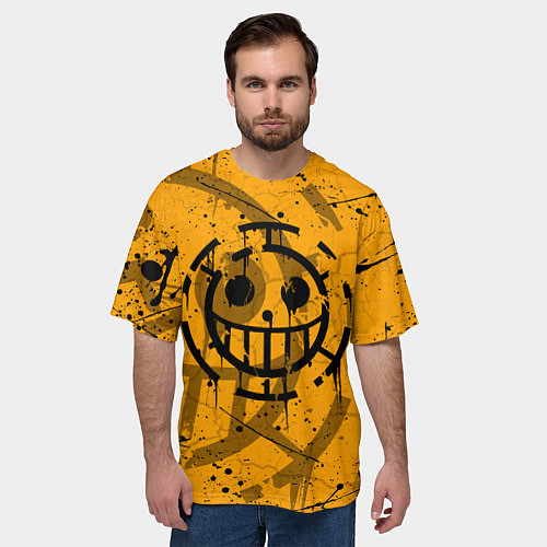 Мужская футболка оверсайз ONE PIECE ПИРАТЫ ЛОГО / 3D-принт – фото 3