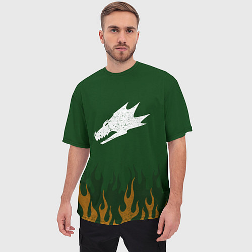 Мужская футболка оверсайз Саламандры цвет легиона / 3D-принт – фото 3