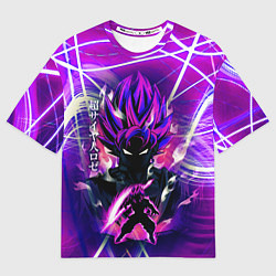 Футболка оверсайз мужская Гоку Блек Anime Dragon Ball Super Saiyan, цвет: 3D-принт