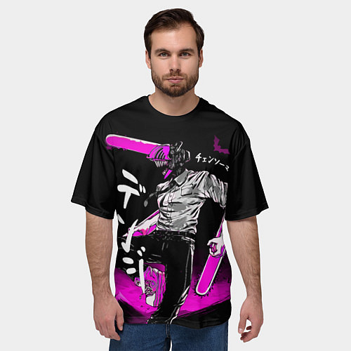 Мужская футболка оверсайз Chainsaw Man - Дэнджи / 3D-принт – фото 3