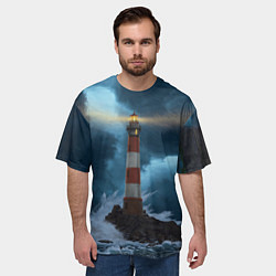 Футболка оверсайз мужская НОЧНОЙ МАЯК, цвет: 3D-принт — фото 2