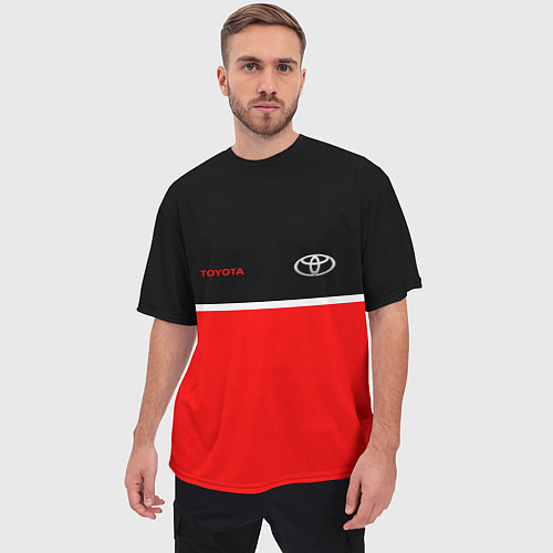 Мужская футболка оверсайз Toyota Два цвета / 3D-принт – фото 3