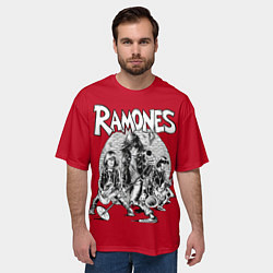 Футболка оверсайз мужская BW Ramones, цвет: 3D-принт — фото 2