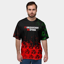 Футболка оверсайз мужская Гражданская оборона Гр Об, цвет: 3D-принт — фото 2