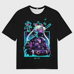 Футболка оверсайз мужская Сейлор Мун неон, цвет: 3D-принт