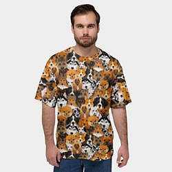 Футболка оверсайз мужская Разные Собаки, цвет: 3D-принт — фото 2