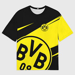 Футболка оверсайз мужская BORUSSIA BVB 09 LOGO, цвет: 3D-принт