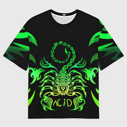 Футболка оверсайз мужская Acid scorpion, цвет: 3D-принт