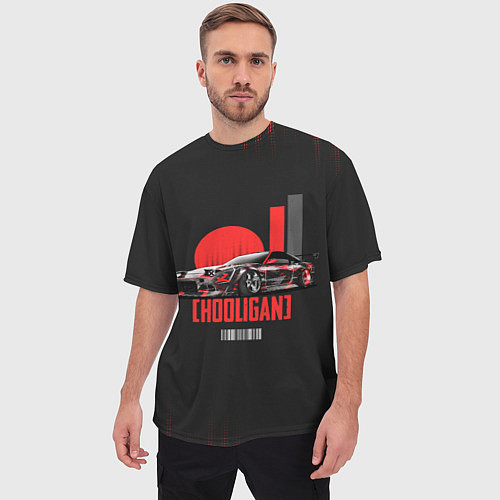 Мужская футболка оверсайз HOOLIGAN HOONIGAN / 3D-принт – фото 3