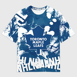 Футболка оверсайз мужская Торонто Мейпл Лифс, Toronto Maple Leafs, цвет: 3D-принт