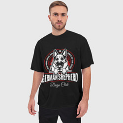Футболка оверсайз мужская Немецкая Овчарка German Shepherd -1, цвет: 3D-принт — фото 2