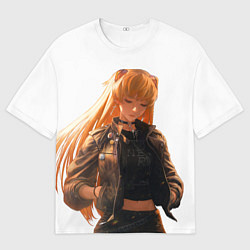 Футболка оверсайз мужская Аска Лэнгли в современном стиле, цвет: 3D-принт