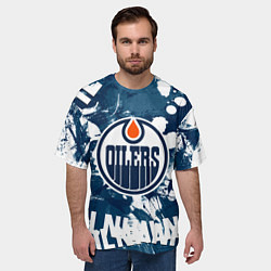 Футболка оверсайз мужская Эдмонтон Ойлерз Edmonton Oilers, цвет: 3D-принт — фото 2
