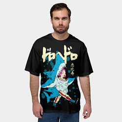 Футболка оверсайз мужская DOROHEDORO: Эбису в костюме акулы, цвет: 3D-принт — фото 2