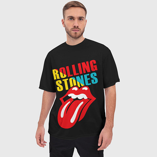 Мужская футболка оверсайз Роллинг Стоунз Rolling Stones / 3D-принт – фото 3