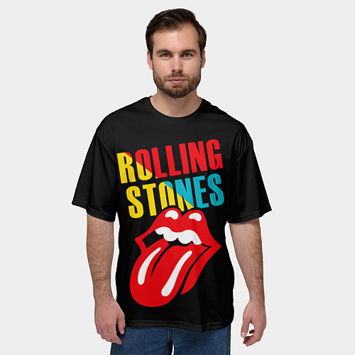 Мужская футболка оверсайз Роллинг Стоунз Rolling Stones / 3D-принт – фото 3