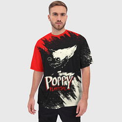 Футболка оверсайз мужская Poppy Playtime: Red & Black, цвет: 3D-принт — фото 2