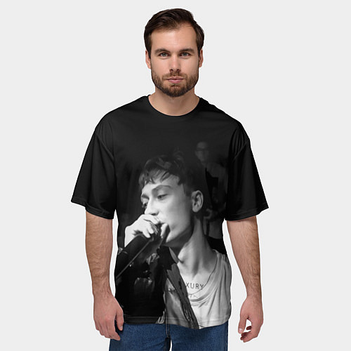 Мужская футболка оверсайз Бульвар Депо на концерте / 3D-принт – фото 3