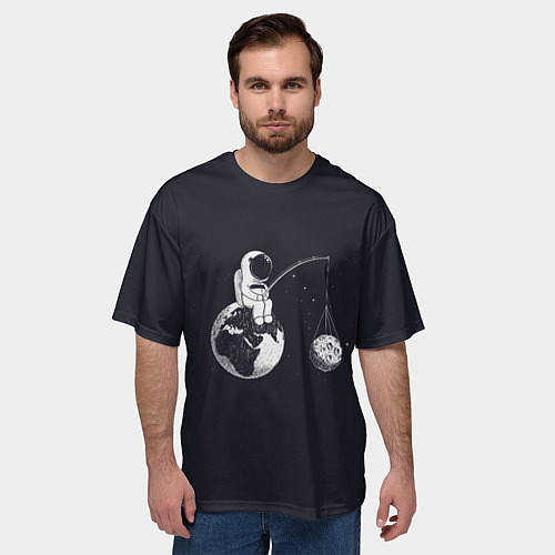 Мужская футболка оверсайз Мы одни в этой Вселенной / 3D-принт – фото 3