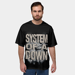 Футболка оверсайз мужская System of a Down, цвет: 3D-принт — фото 2