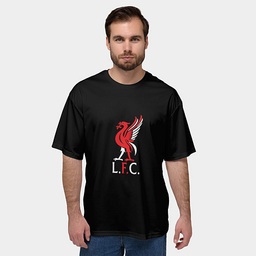 Мужская футболка оверсайз Leverpool YNWA / 3D-принт – фото 3