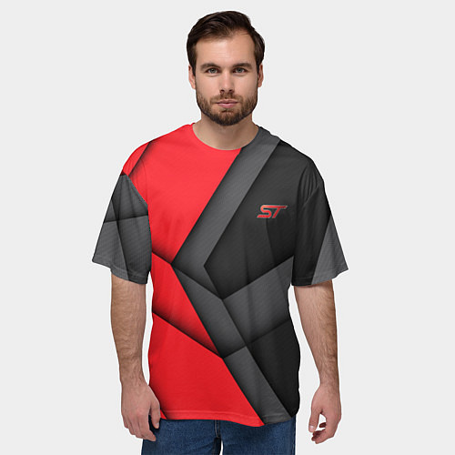 Мужская футболка оверсайз ST FORD спина / 3D-принт – фото 3