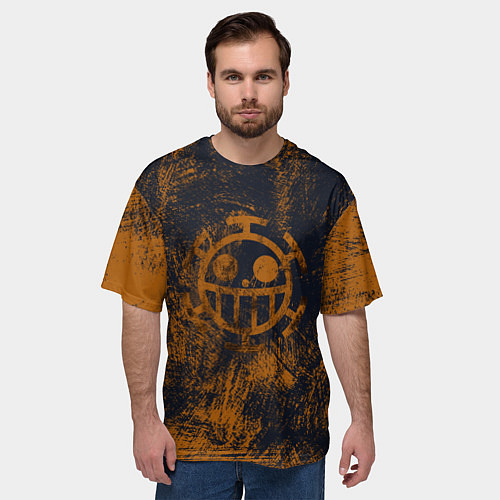 Мужская футболка оверсайз Пираты сердца из Ван Пис / 3D-принт – фото 3