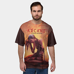 Футболка оверсайз мужская Arcane: League of Legends Jinx, цвет: 3D-принт — фото 2