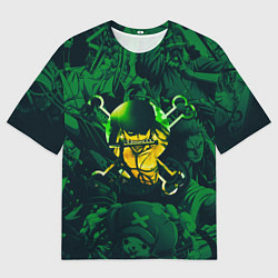 Футболка оверсайз мужская Зоро Ророноа веселый роджер, цвет: 3D-принт