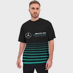 Футболка оверсайз мужская Merсedes PETRONAS F1, цвет: 3D-принт — фото 2
