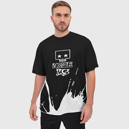 Мужская футболка оверсайз Noize MC Нойз МС / 3D-принт – фото 3