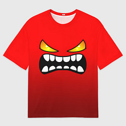 Футболка оверсайз мужская Geometry Dash: Demon Face, цвет: 3D-принт