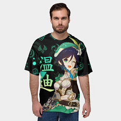 Футболка оверсайз мужская Genshin Impact: Venti, цвет: 3D-принт — фото 2