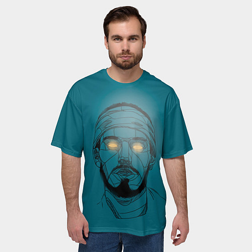 Мужская футболка оверсайз Многозаал Арт / 3D-принт – фото 3