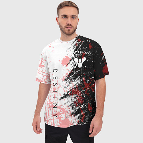 Мужская футболка оверсайз Destiny Кровавые пятна / 3D-принт – фото 3