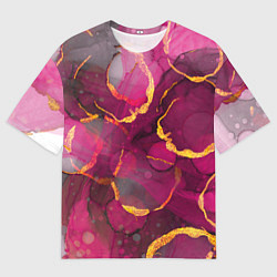 Футболка оверсайз мужская Малиновое вино, цвет: 3D-принт