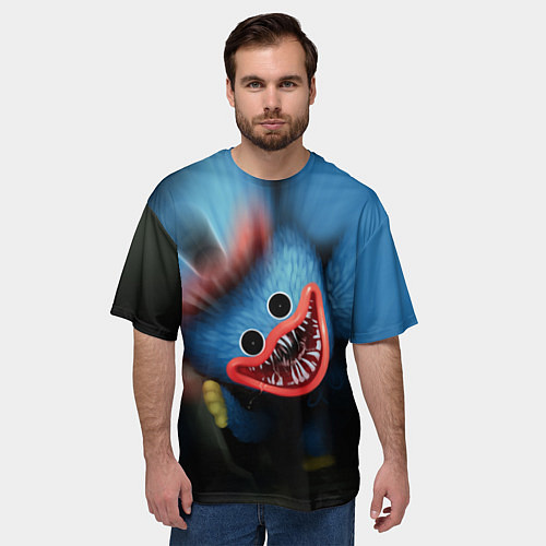 Мужская футболка оверсайз ХАГИ ВАГИ, Я ТЕБЯ ПОЙМАЛ / 3D-принт – фото 3