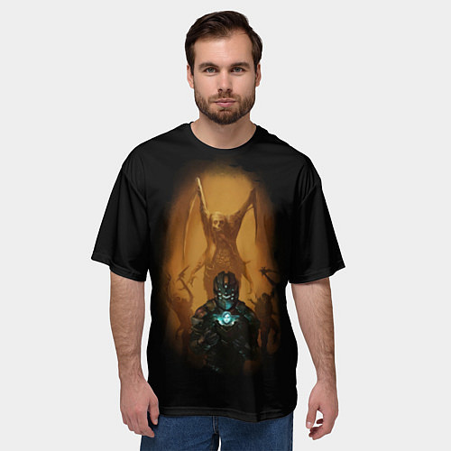 Мужская футболка оверсайз Necromorph / 3D-принт – фото 3