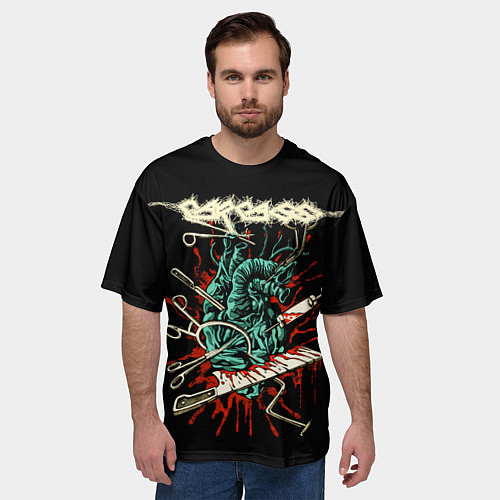 Мужская футболка оверсайз Carcass / 3D-принт – фото 3