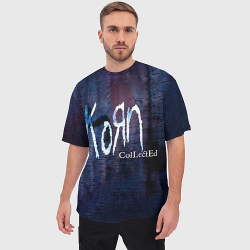 Мужская футболка оверсайз Collected - Korn / 3D-принт – фото 3