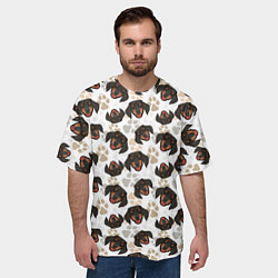 Футболка оверсайз мужская Такса Dachshund Dog, цвет: 3D-принт — фото 2