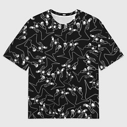 Футболка оверсайз мужская KIZARU HAUNTED FAMILY ПАТТЕРН, цвет: 3D-принт