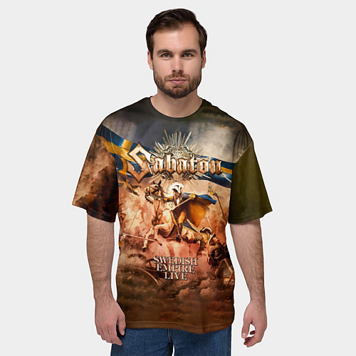 Мужская футболка оверсайз Swedish Empire Live - Sabaton / 3D-принт – фото 3