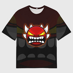 Футболка оверсайз мужская Geometry Dash: Red Demon, цвет: 3D-принт