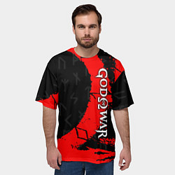 Футболка оверсайз мужская GOD OF WAR СИМВОЛ КРАТОСА, цвет: 3D-принт — фото 2